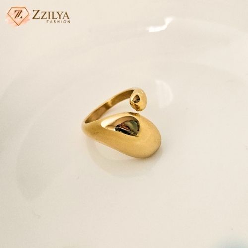 Loop gold anti tarnish rings