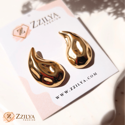 18k Gold Plated Teardrop Korean Earrings