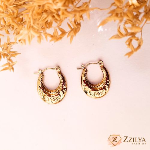 Hanguk golden hoops earrings