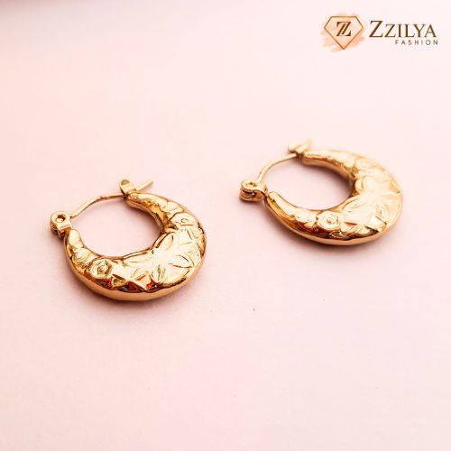 Hanguk golden hoops earrings