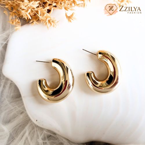 Majestic Gold hoops earrings anti tarnish