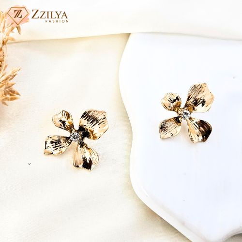 Floral korean earrings for girls