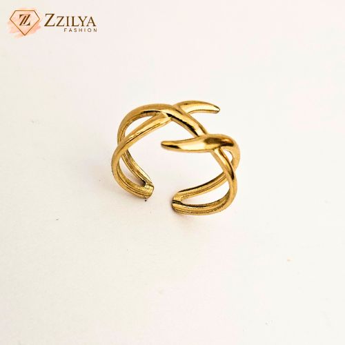 Korean Curve gold plated anti tarnish rings