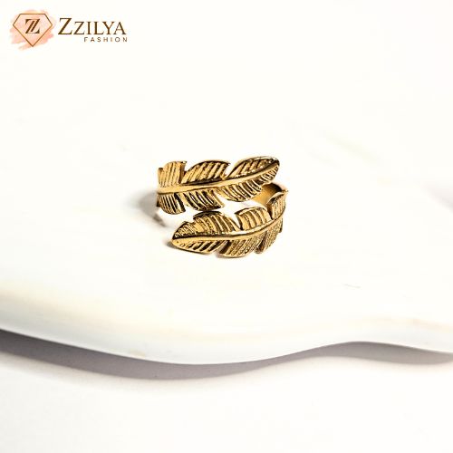 Feather touch gold plated anti tarnish rings