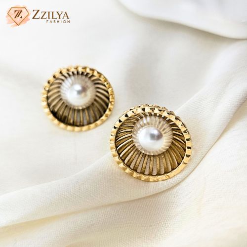 Pearl stud korean earrings