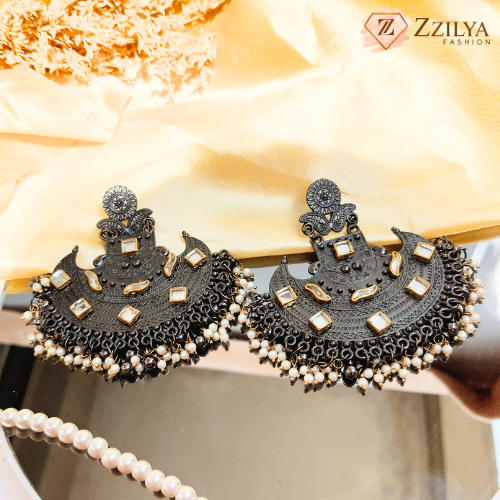 Tassel Danglers Oxidized Jhumka