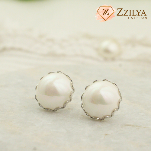 Sparkle Tops Korean Pearl Earrings